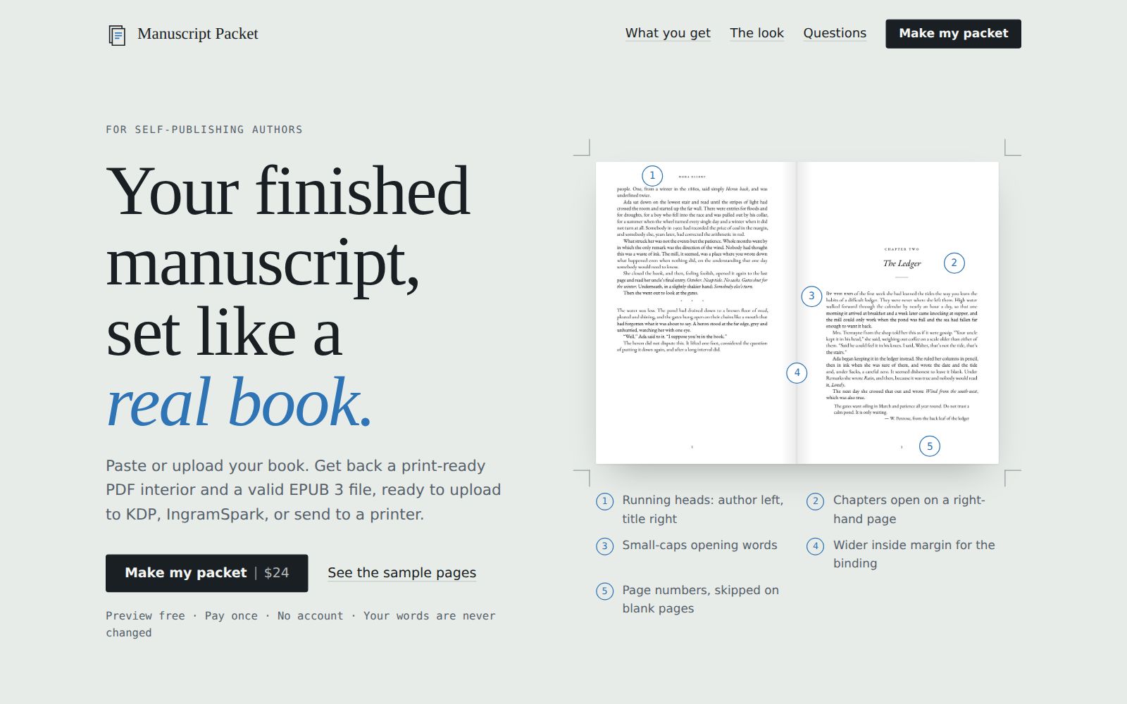 The Manuscript Packet website